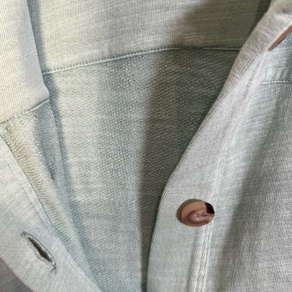 Pure Jill Organic women’s Cotton Sage Green Button Up Collared Shirt Jacket Sz M - Picture 6 of 9